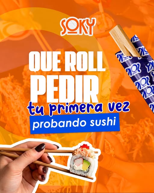 Roll de sushi con topping SOKY